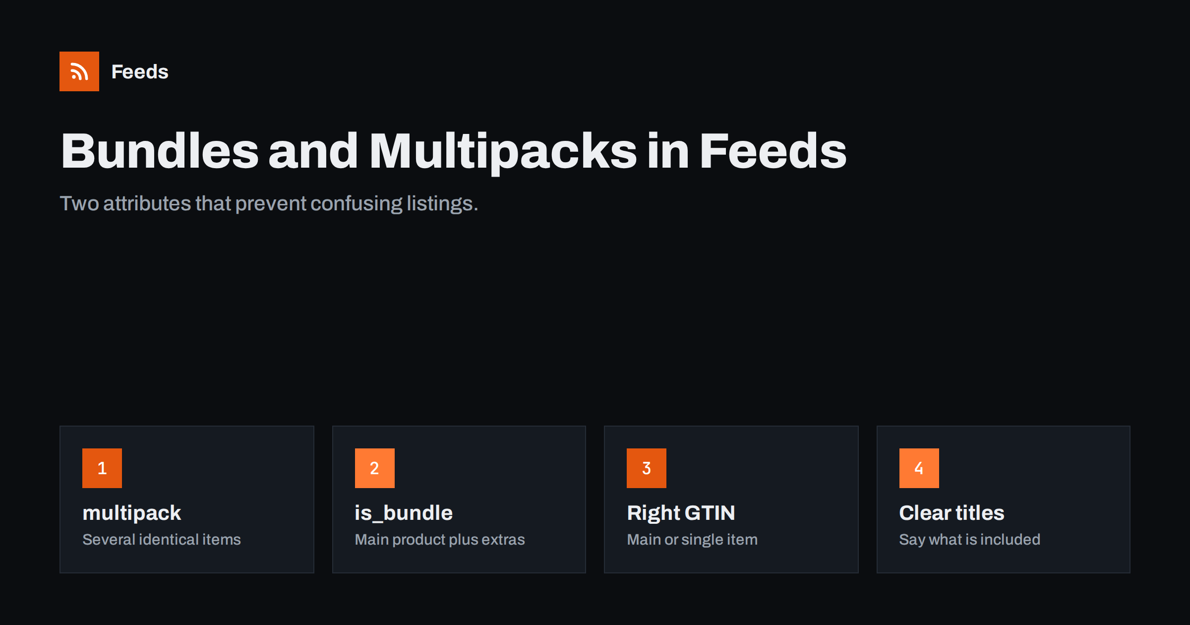 Bundles and Multipacks in Product Feeds: How to List Them