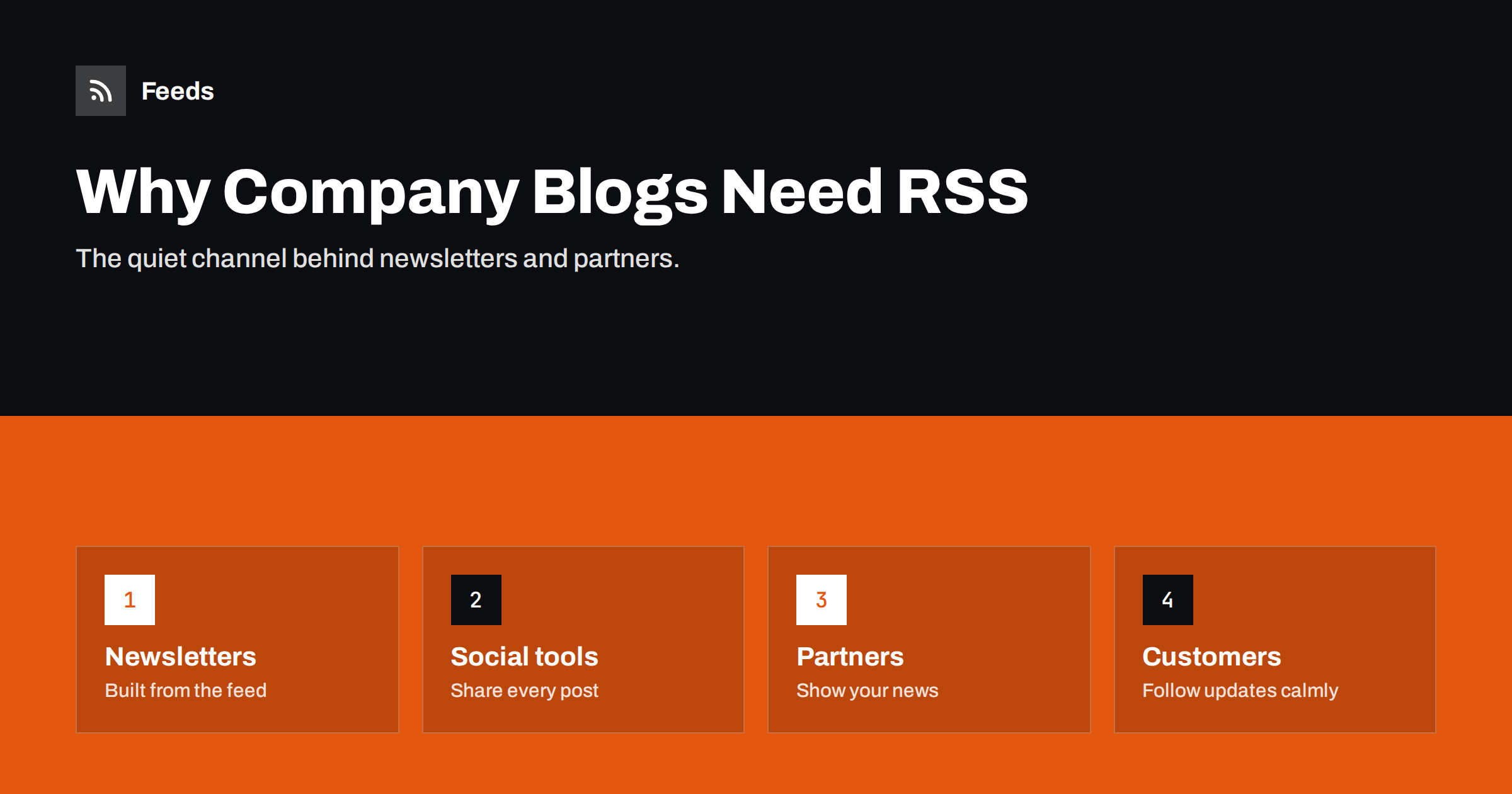 Why Every Company Blog Should Publish a Clean RSS Feed