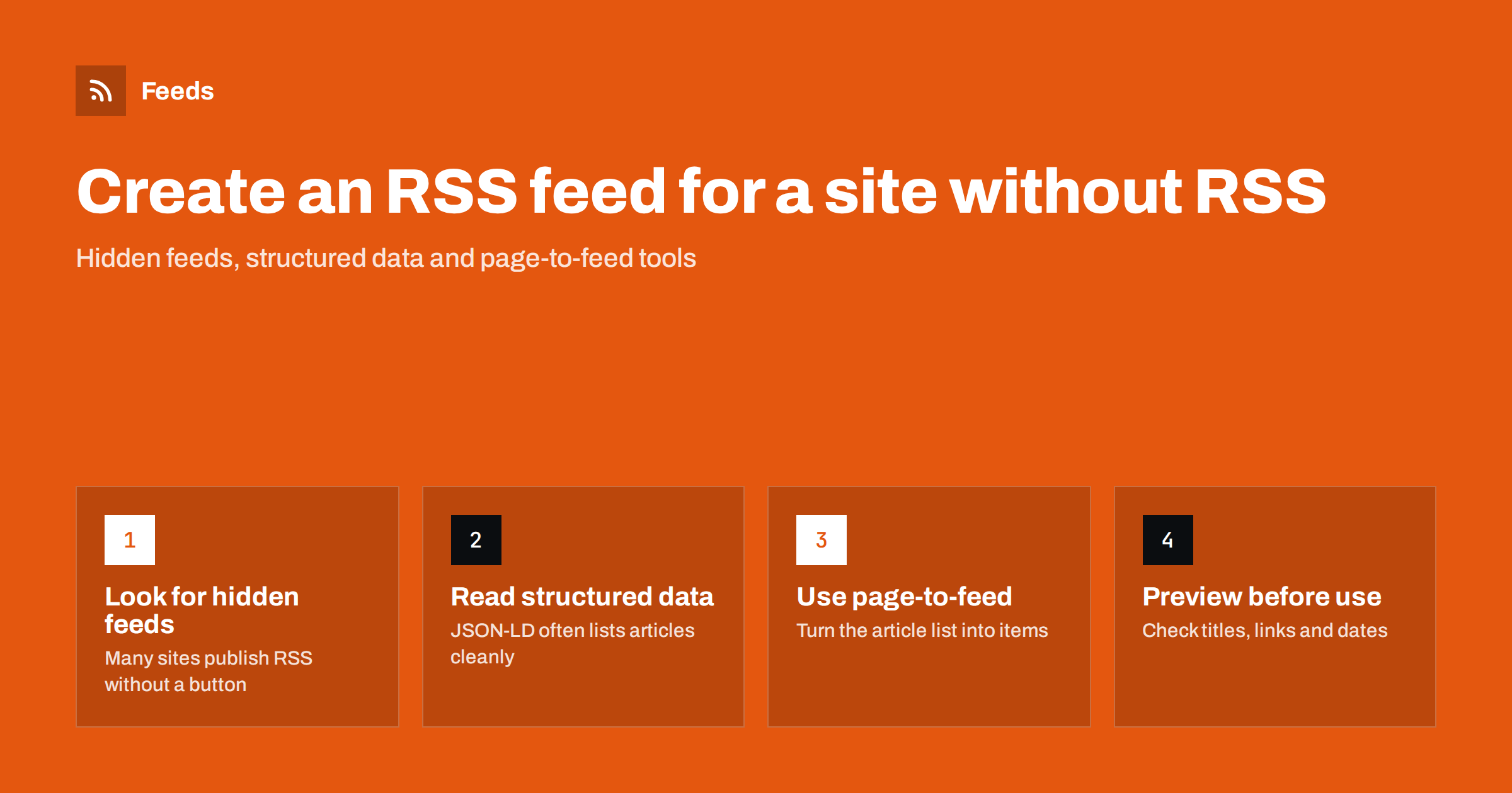How to Create an RSS Feed for a Website Without RSS