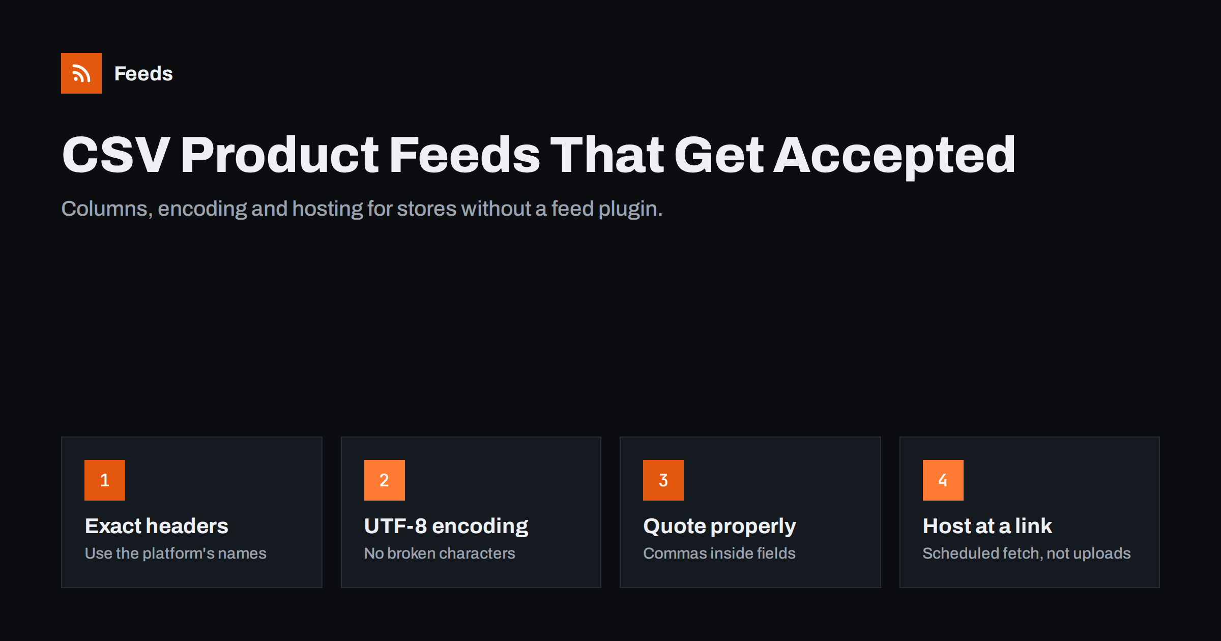 CSV Product Feeds: How to Build One That Platforms Accept