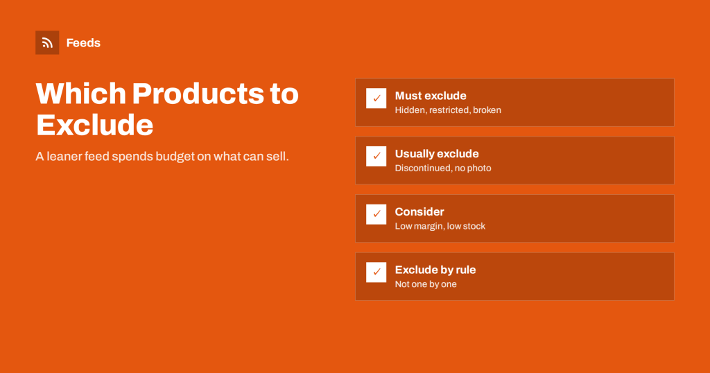 Which Products to Exclude from Your Feed and How to Do It