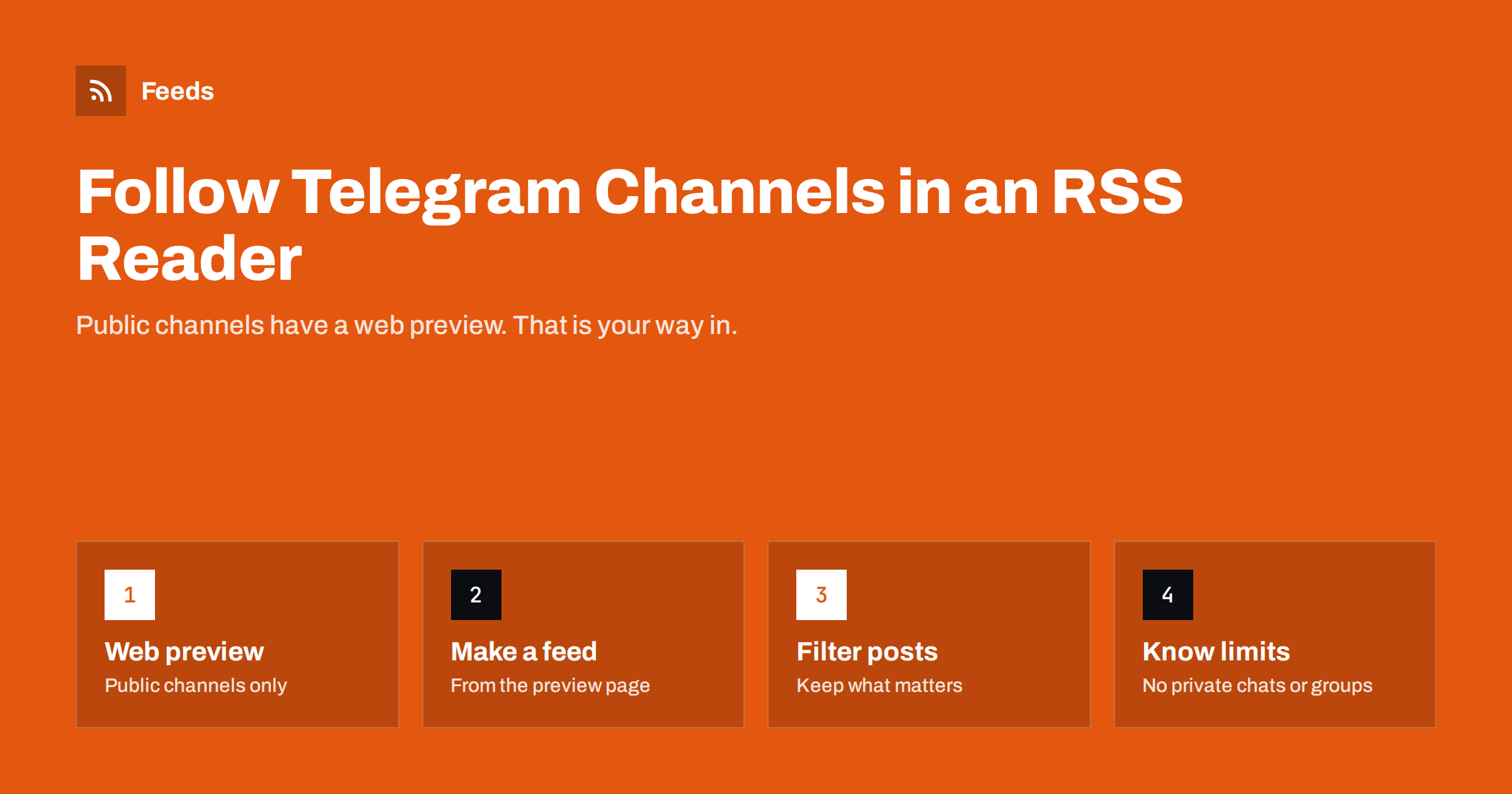 How to Follow Public Telegram Channels in an RSS Reader