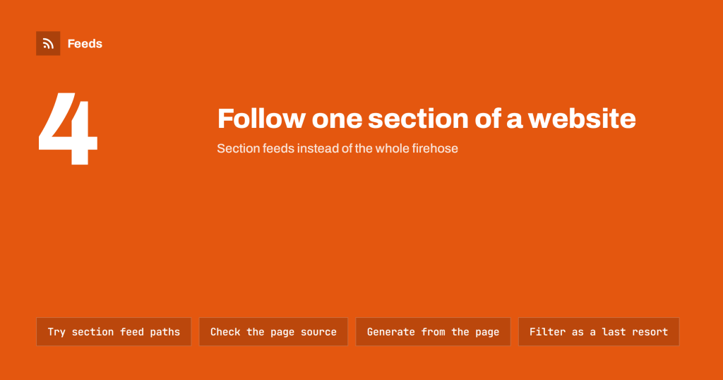 How to Follow Just One Section or Category of a Website