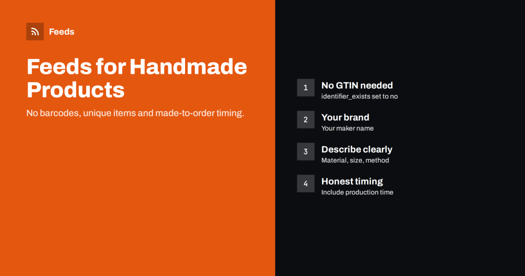 Product Feeds for Handmade and Custom Products