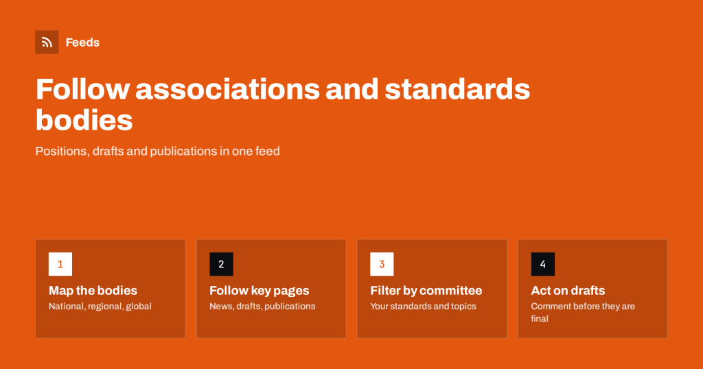 How to Follow Industry Associations and Standards Bodies with RSS