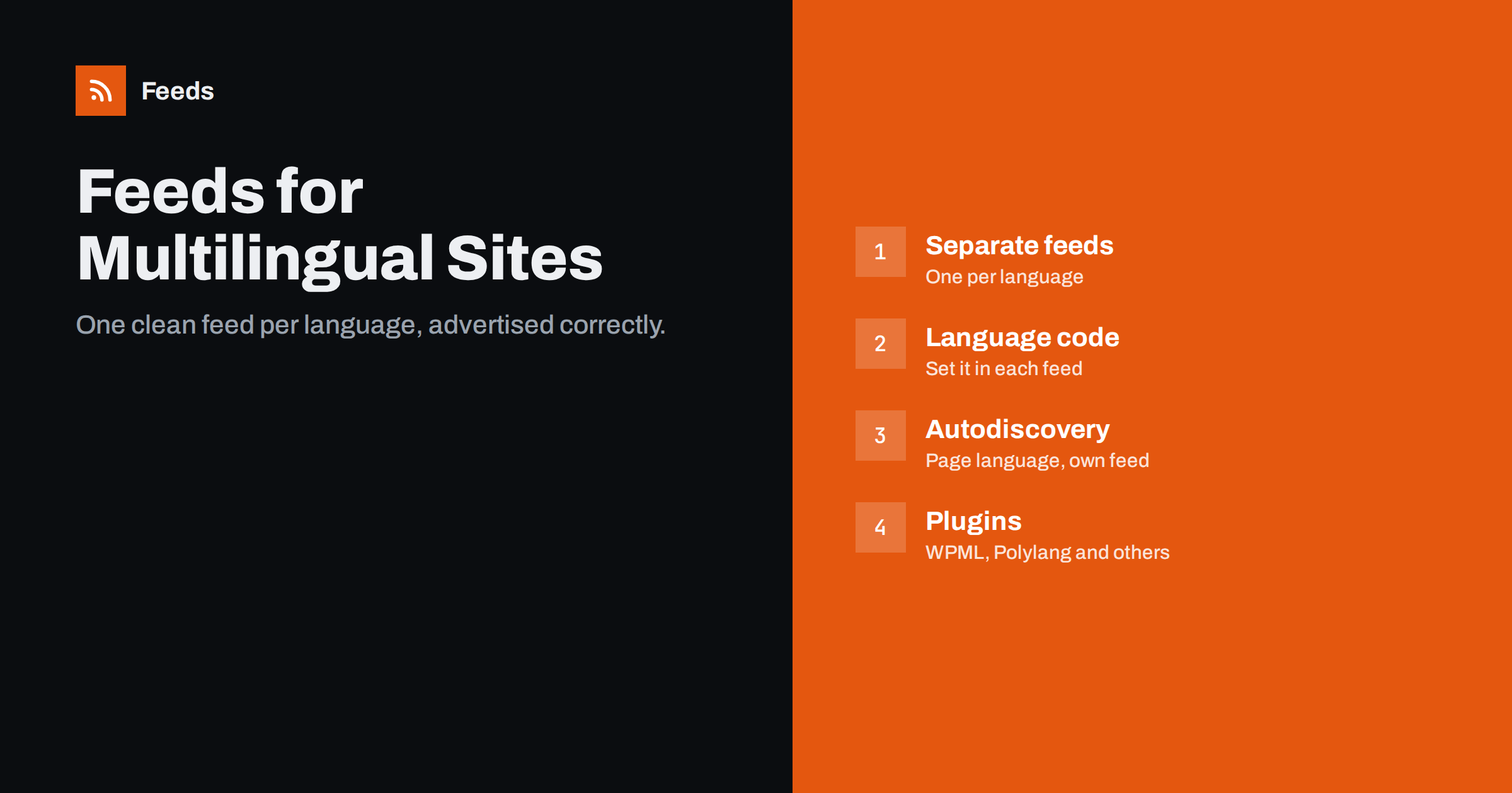 RSS Feeds for Multilingual Sites: One Feed per Language