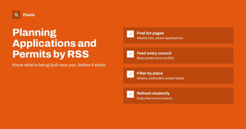 Track Planning Applications and Building Permits with RSS