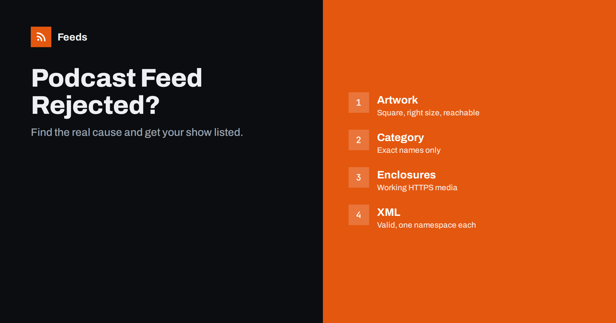 Podcast Feed Rejected? How to Fix the Most Common Errors