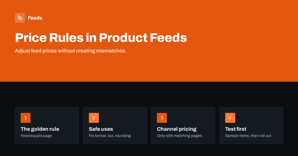 Price Rules in Product Feeds: When and How to Adjust Prices