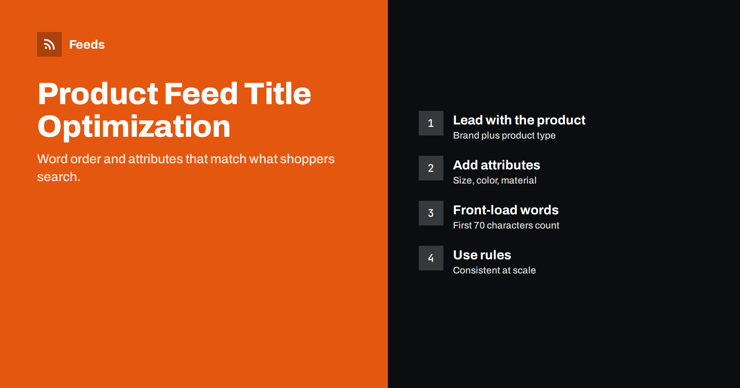 Product Feed Title Optimization: Formulas That Work