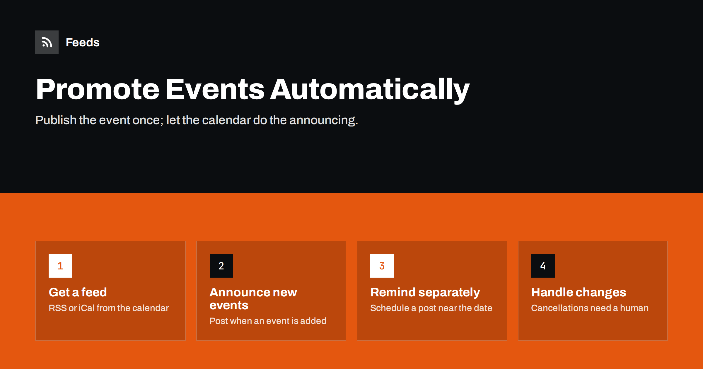 How to Promote Upcoming Events Automatically from a Calendar
