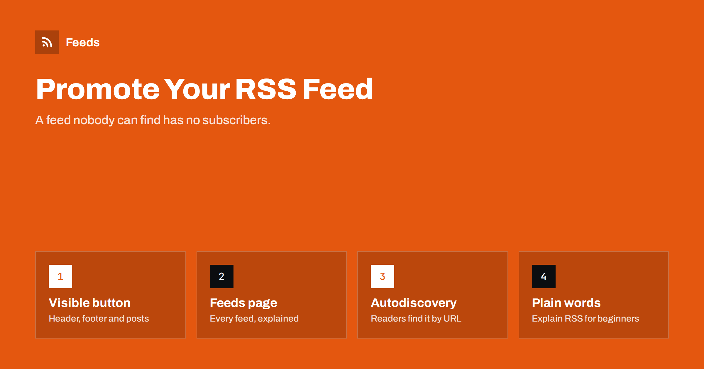 How to Promote Your RSS Feed: Buttons, Links and Feeds Page