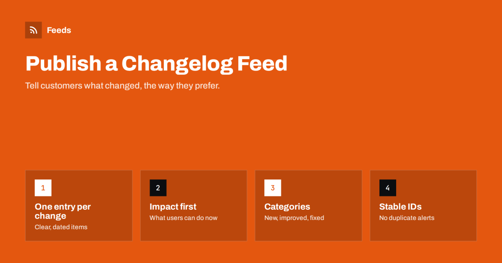 How to Publish a Changelog RSS Feed Customers Will Follow
