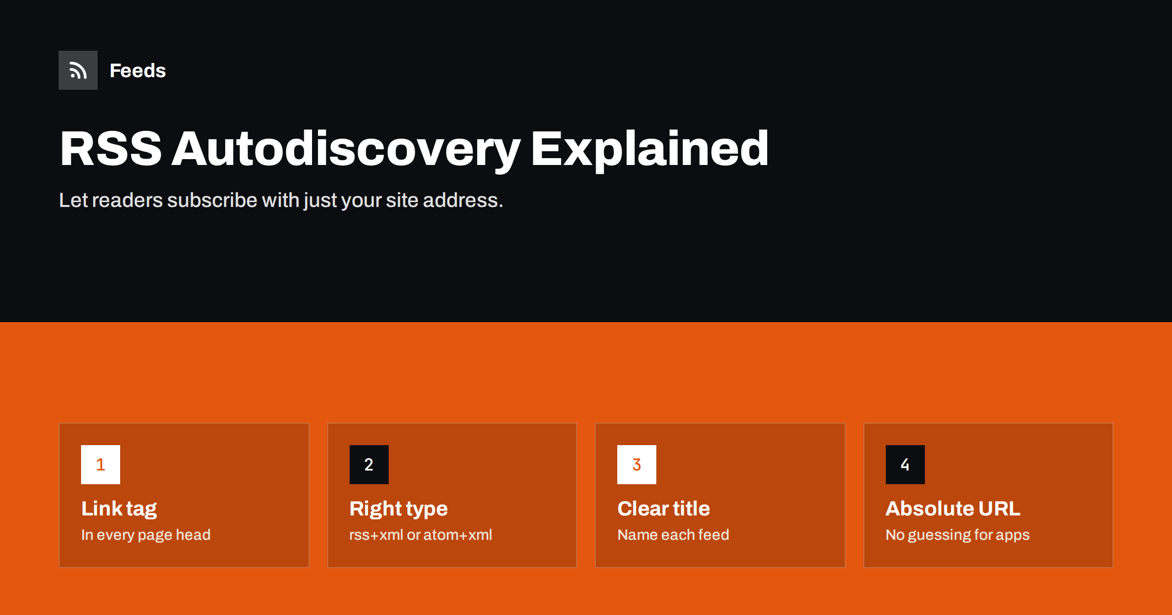 RSS Autodiscovery: Help Readers and Apps Find Your Feed