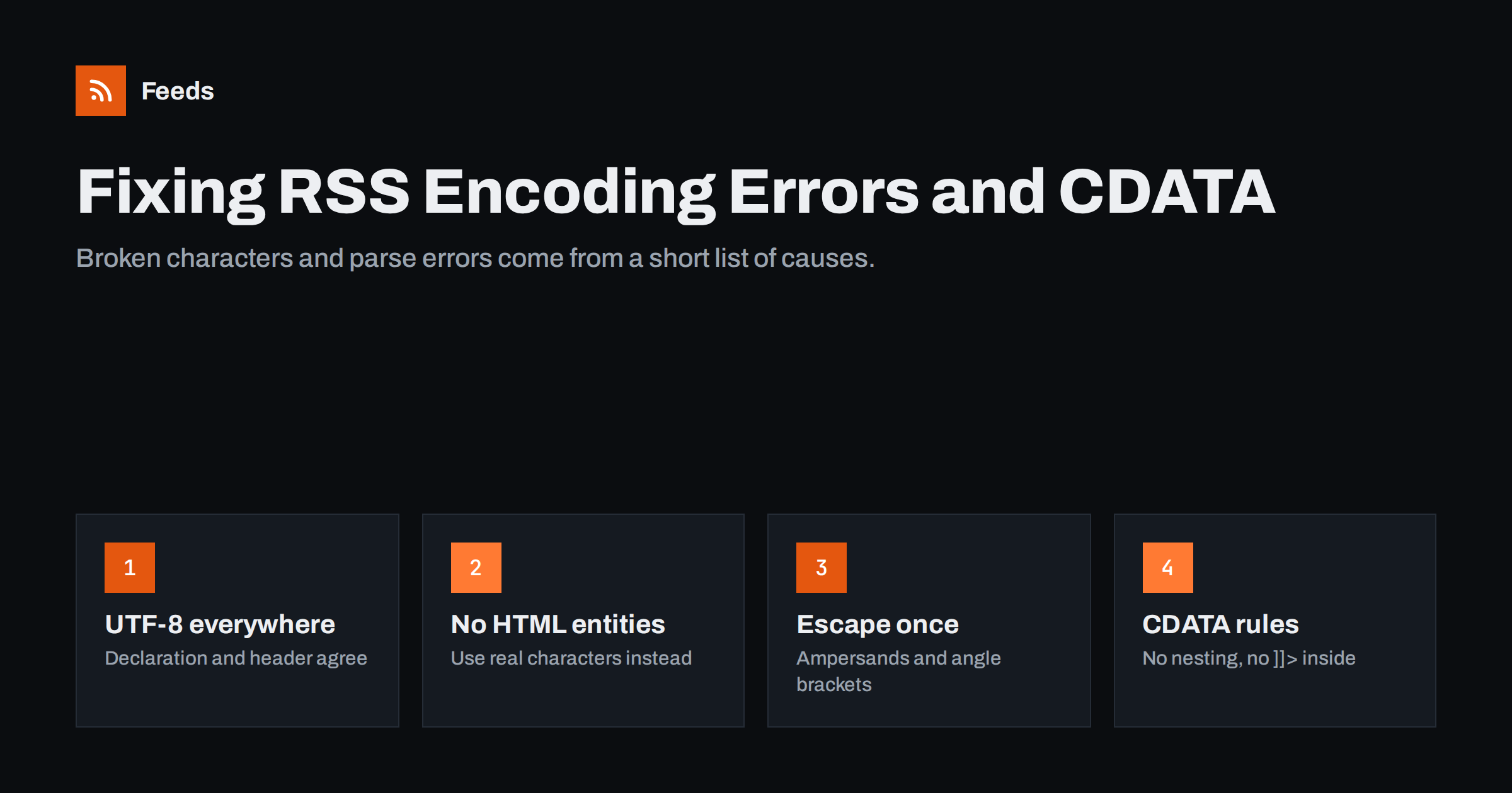 RSS Feed Encoding Errors: Fixing Broken Characters and CDATA