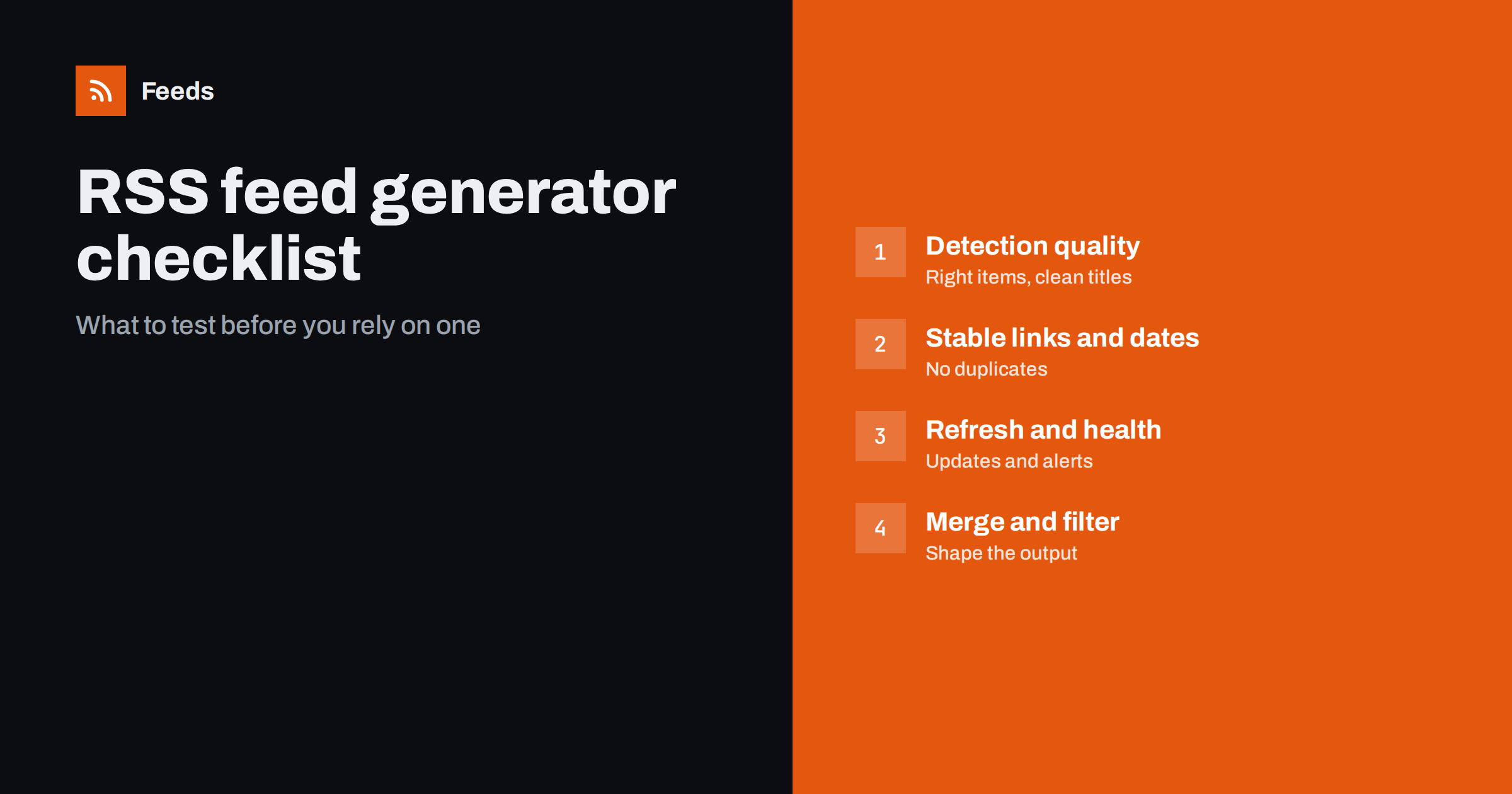 RSS Feed Generator Checklist: What to Check Before You Pick
