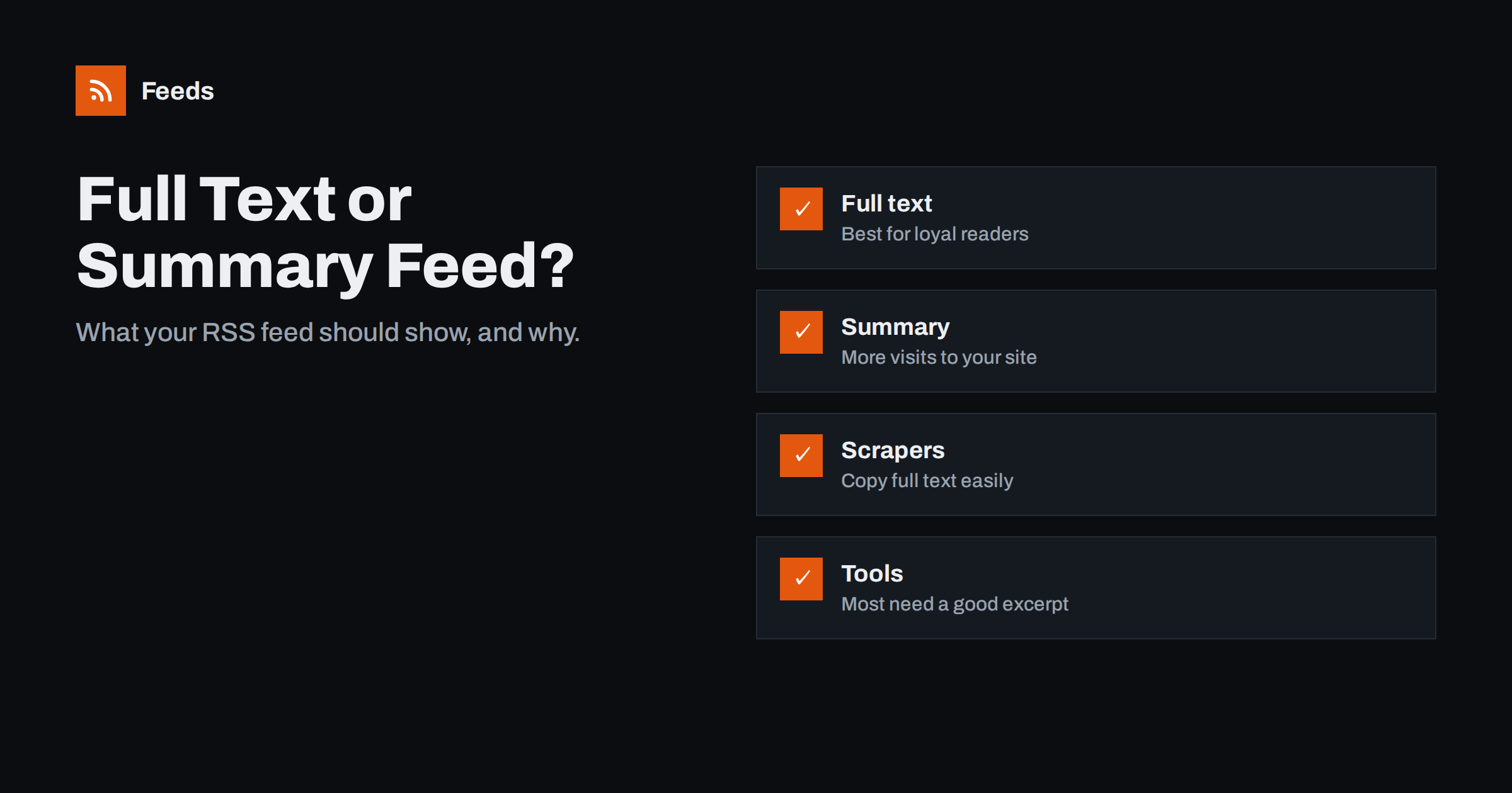 Full Text or Summary? Choosing What Your RSS Feed Shows