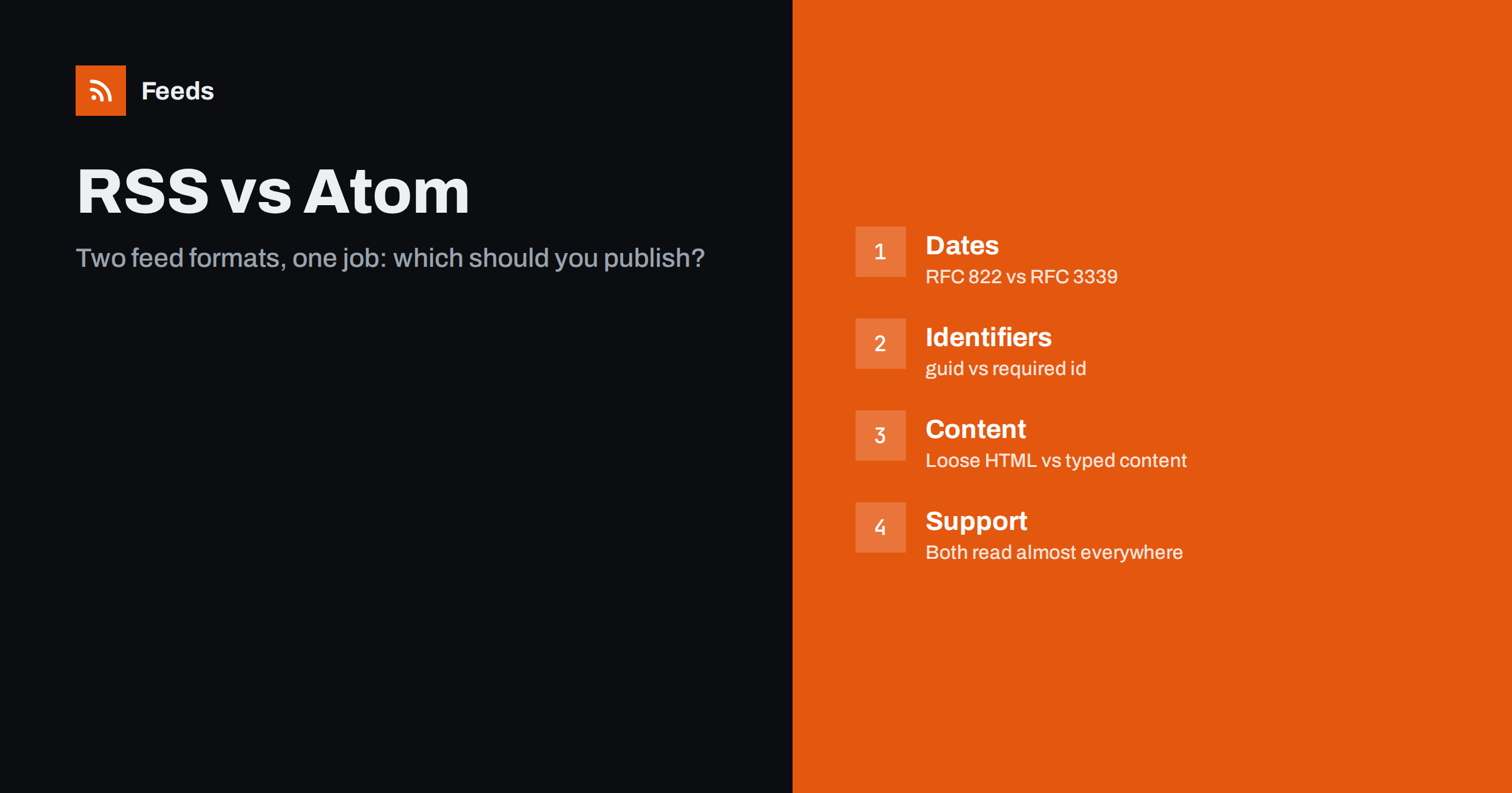 RSS vs Atom: Which Feed Format Should Your Site Publish?