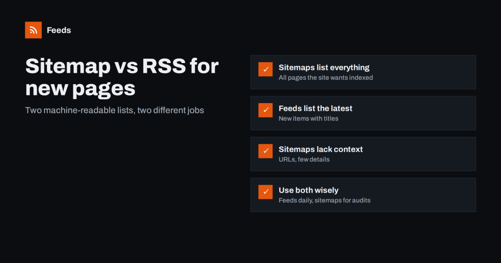 Sitemap vs RSS: Which Is Better for Detecting New Pages?