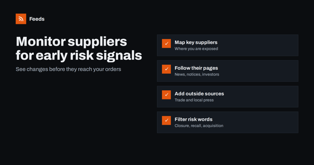 How to Monitor Suppliers and Partners for Early Risk Signals