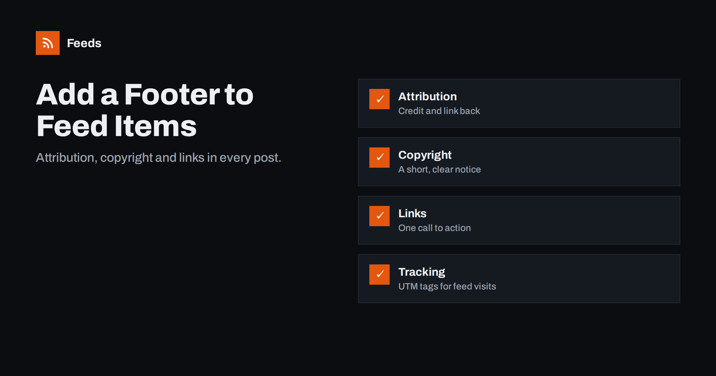 How to Add a Footer or Links to Every WordPress Feed Item