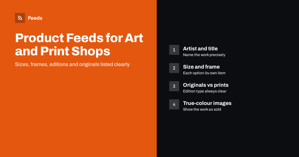 Product Feeds for Art, Print and Poster Stores: A Guide
