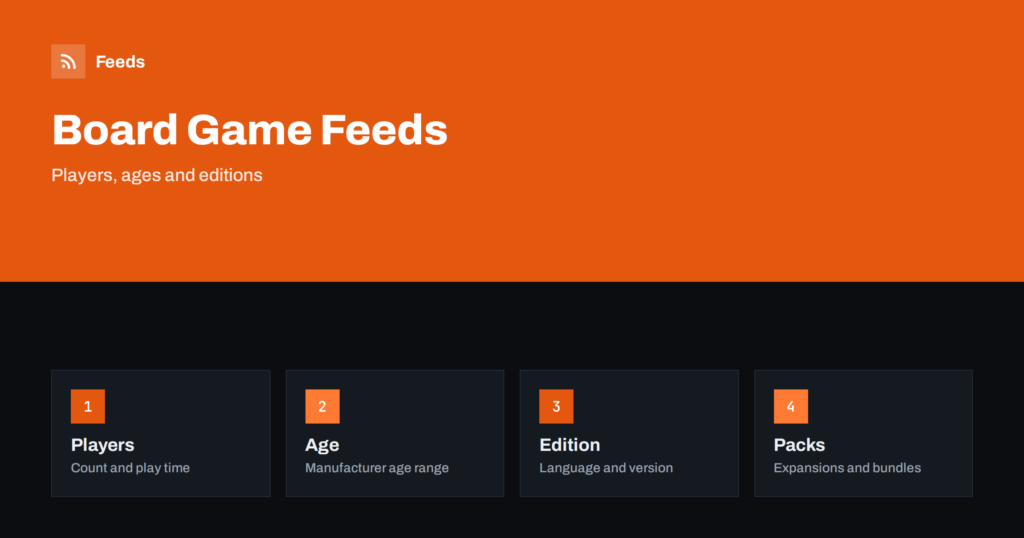 Product Feeds for Board Game and Puzzle Stores