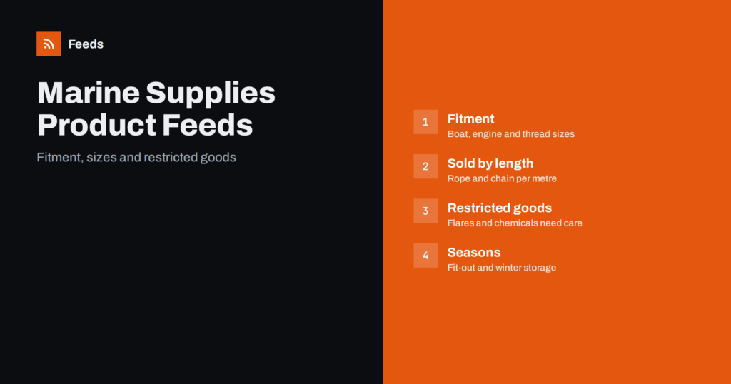 Product Feeds for Boating and Marine Supplies Stores