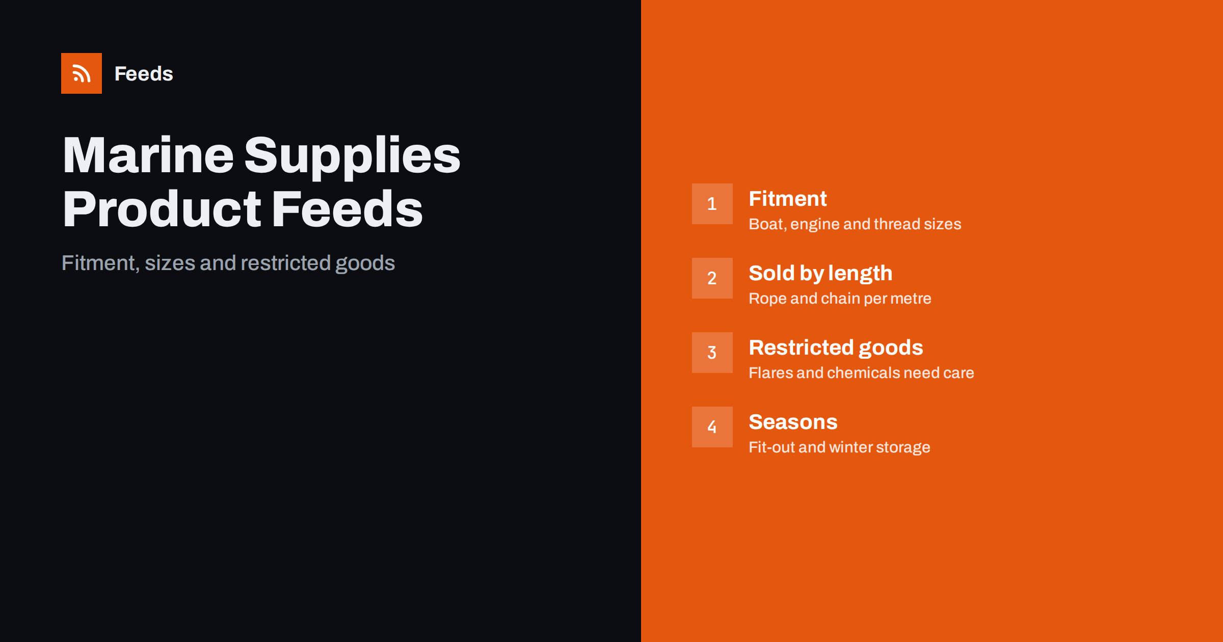 Product Feeds for Boating and Marine Supplies Stores