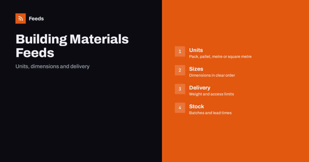 Product Feeds for Building Materials and Timber Merchants