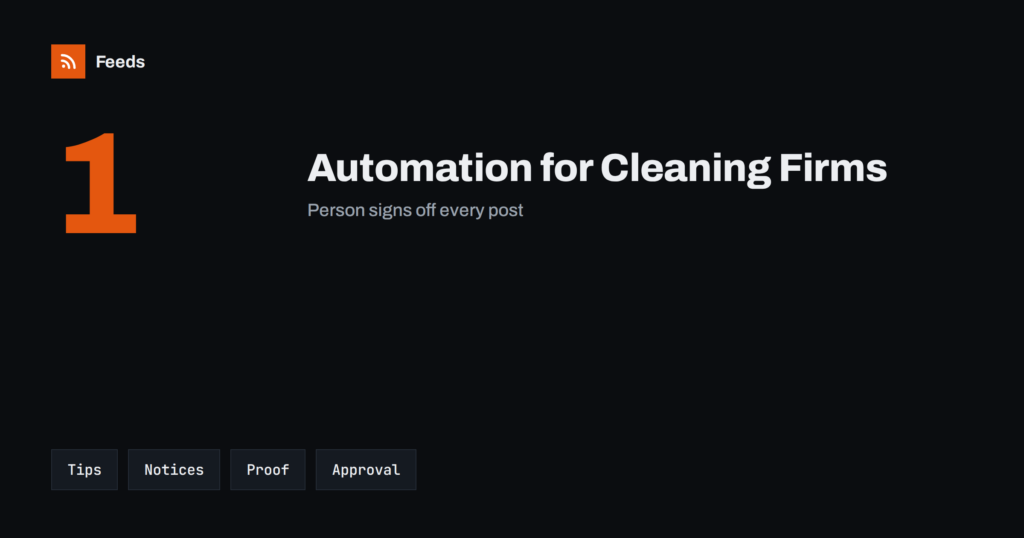 Content Automation for Cleaning and Facility Service Companies