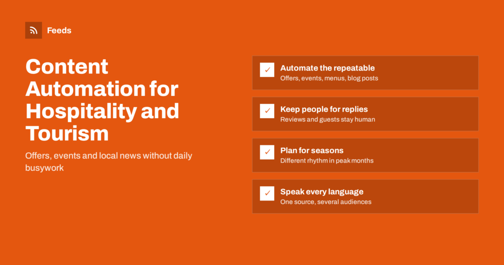 Content Automation for Hotels, Restaurants and Tourism