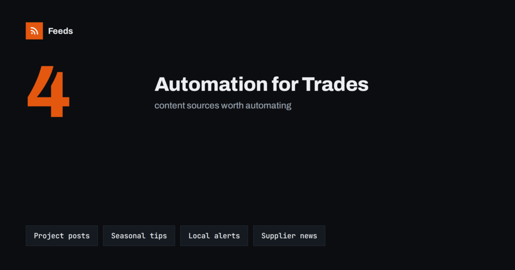 Content Automation for Trades and Home Service Businesses
