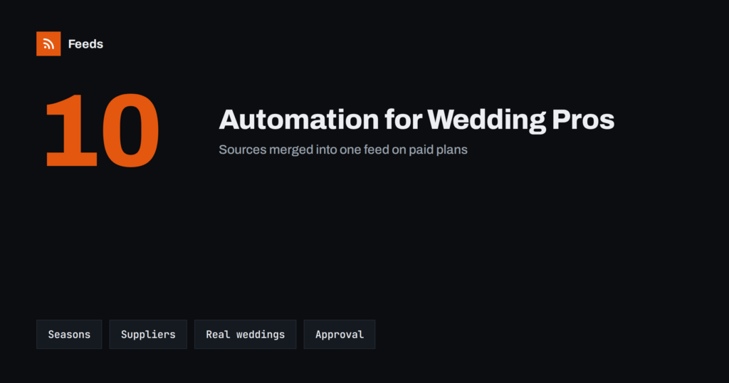Content Automation for Wedding Planners and Venues