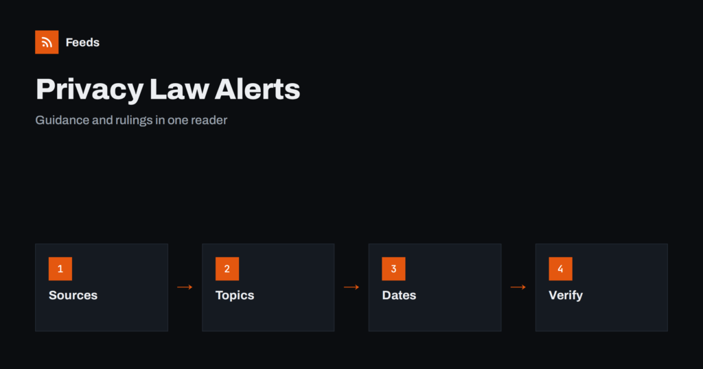 How to Follow Data Protection and Privacy Law Updates with RSS