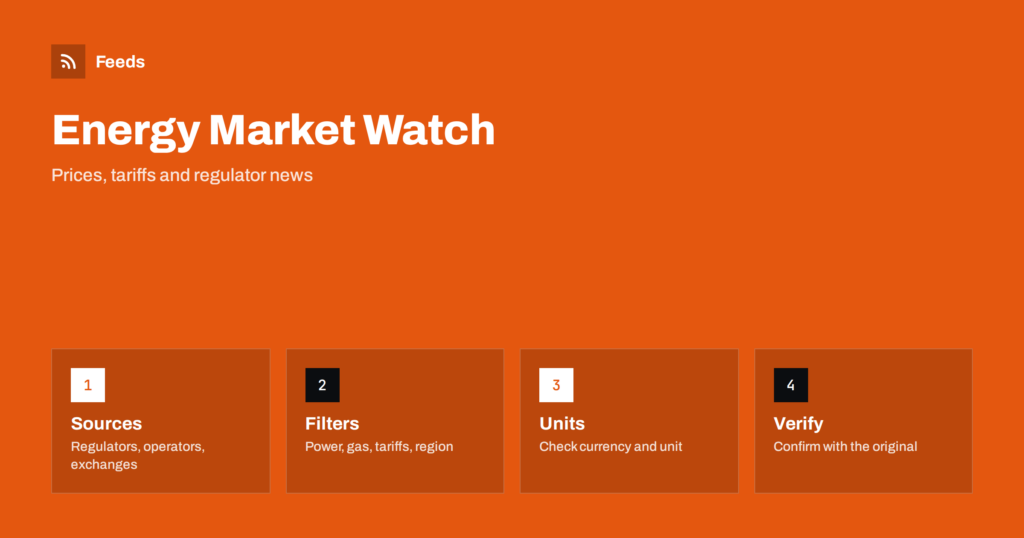 How to Follow Energy Market and Electricity Price News with RSS
