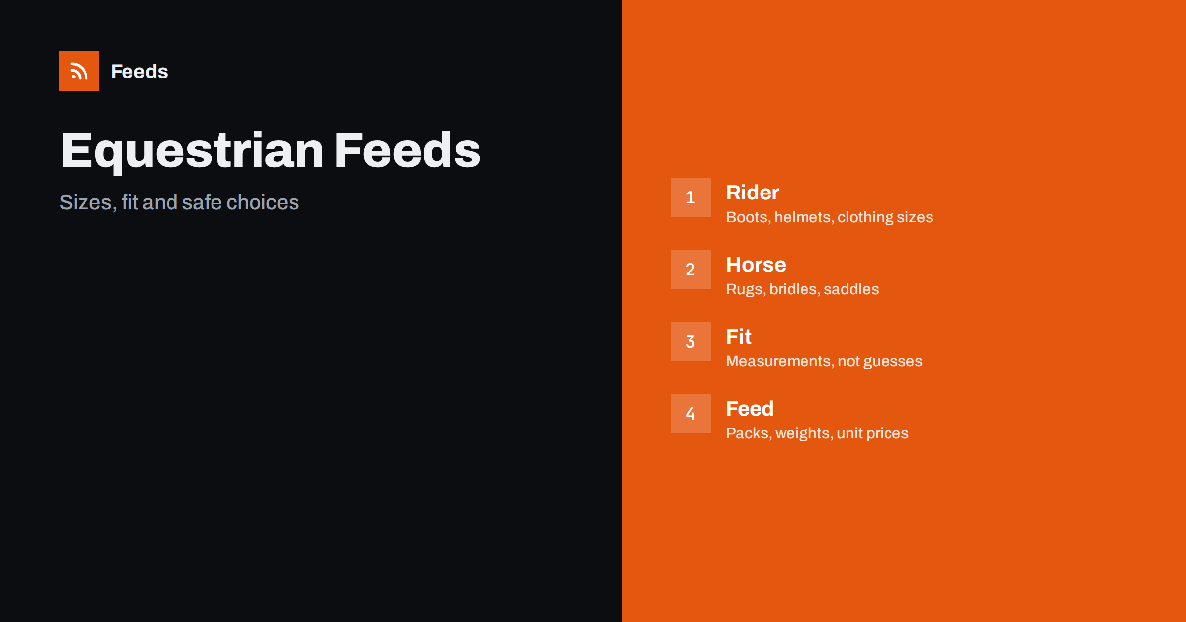 Product Feeds for Equestrian and Horse Riding Supplies