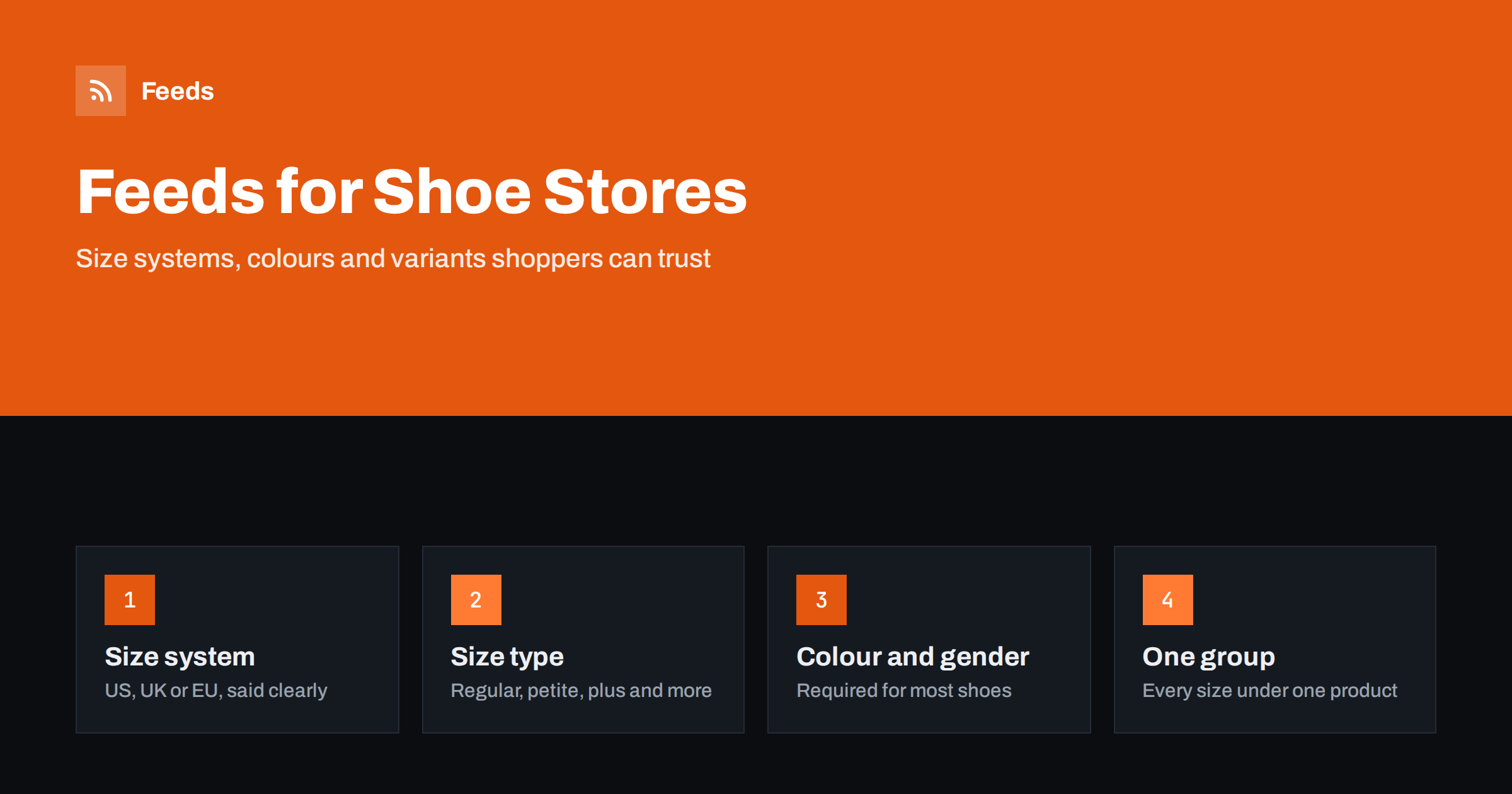 Product Feeds for Shoe Stores: Sizes, Widths and Systems