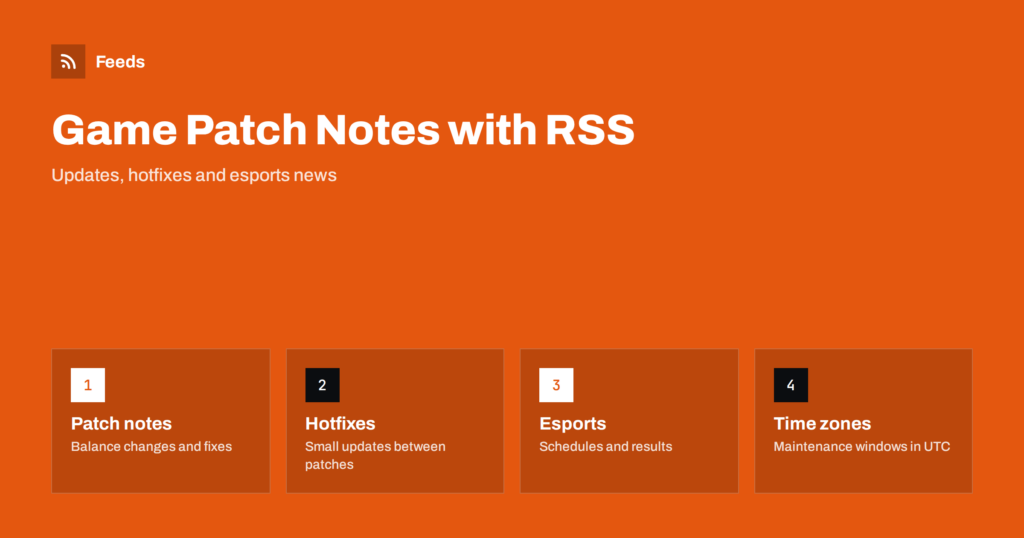 How to Follow Game Patch Notes and Esports News with RSS
