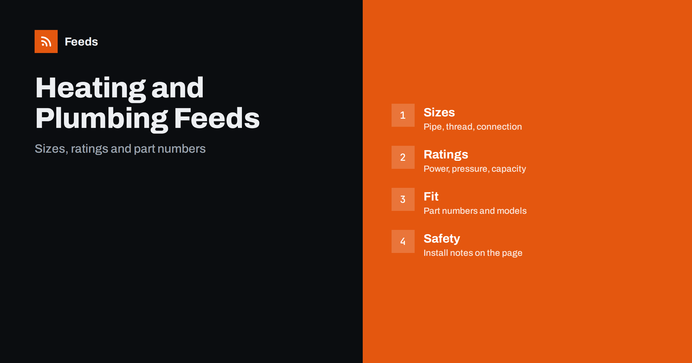 Product Feeds for Heating, Plumbing and HVAC Supplies