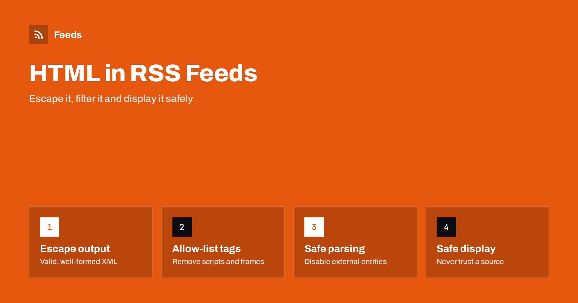 HTML in RSS Feeds: Sanitising Content and Staying Safe