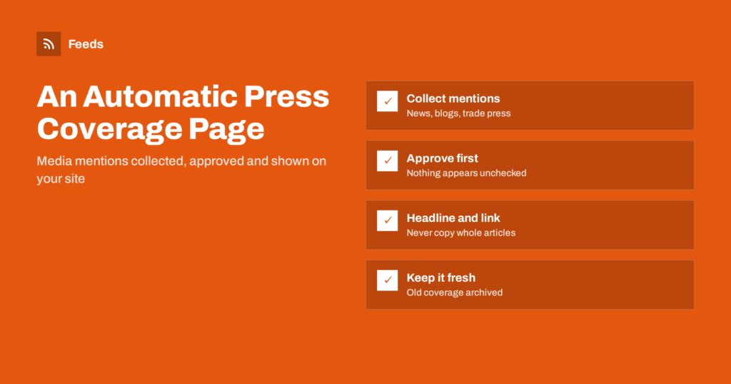 How to Build an Automatic Press Coverage Page from Feeds