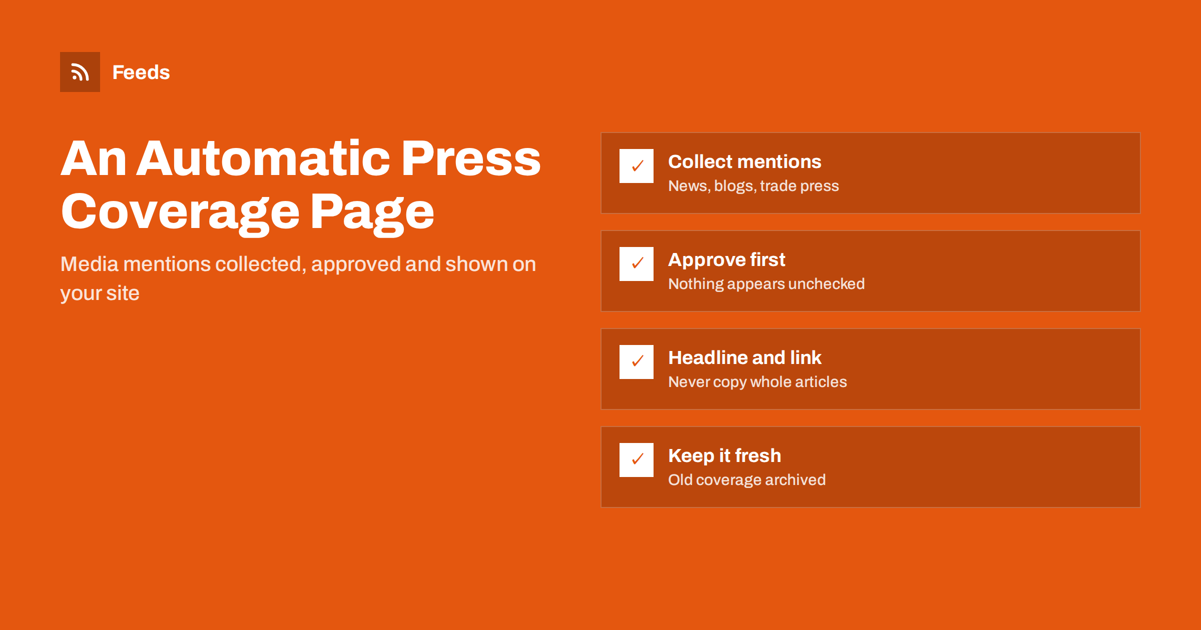 How to Build an Automatic Press Coverage Page from Feeds