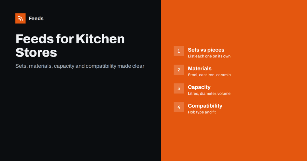 Product Feeds for Kitchen and Cookware Stores: A Guide