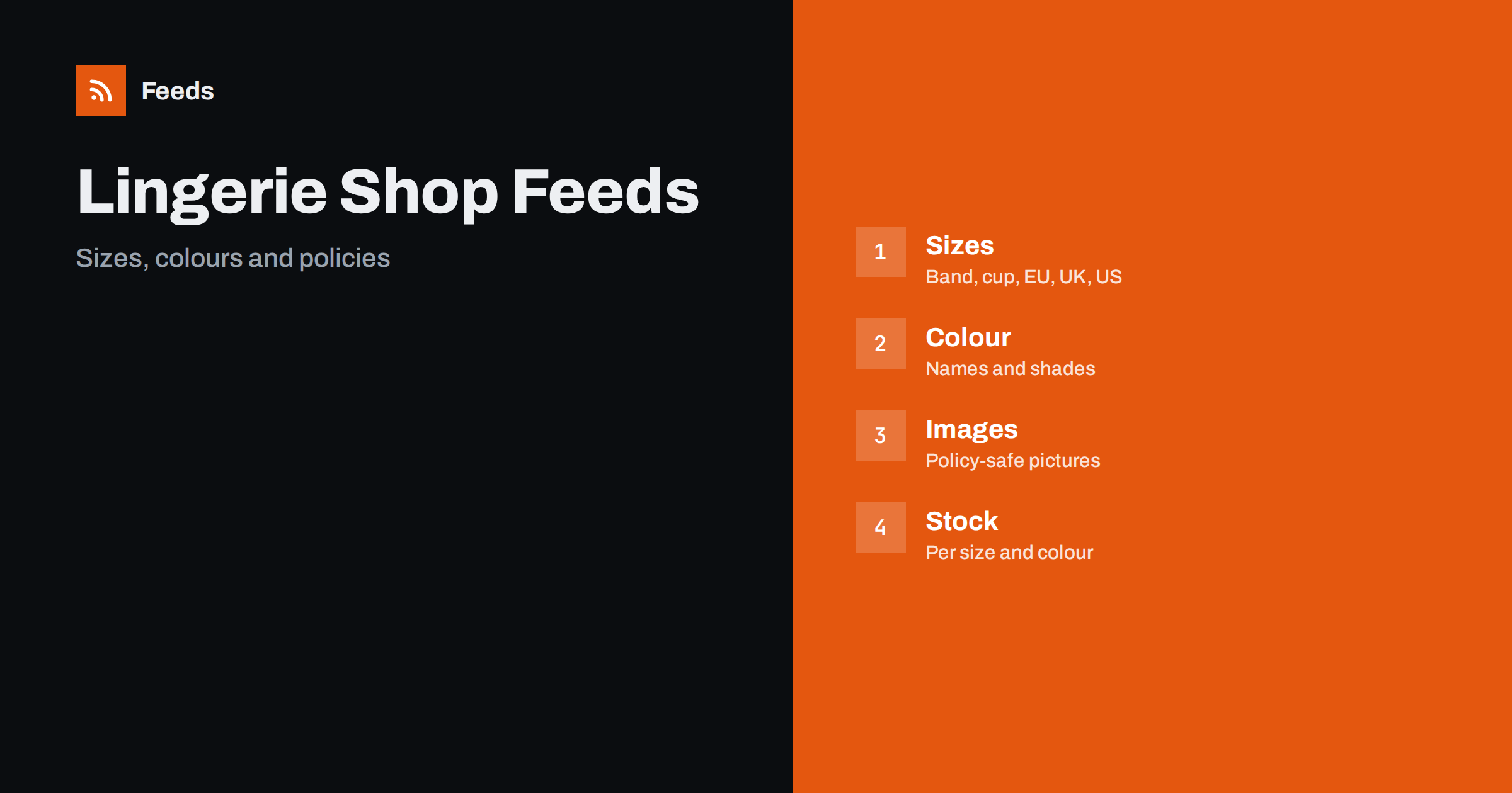 Product Feeds for Lingerie, Swimwear and Underwear Stores