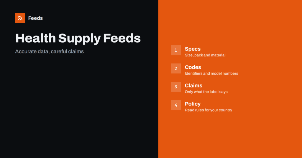 Product Feeds for Medical Supplies and Health Devices