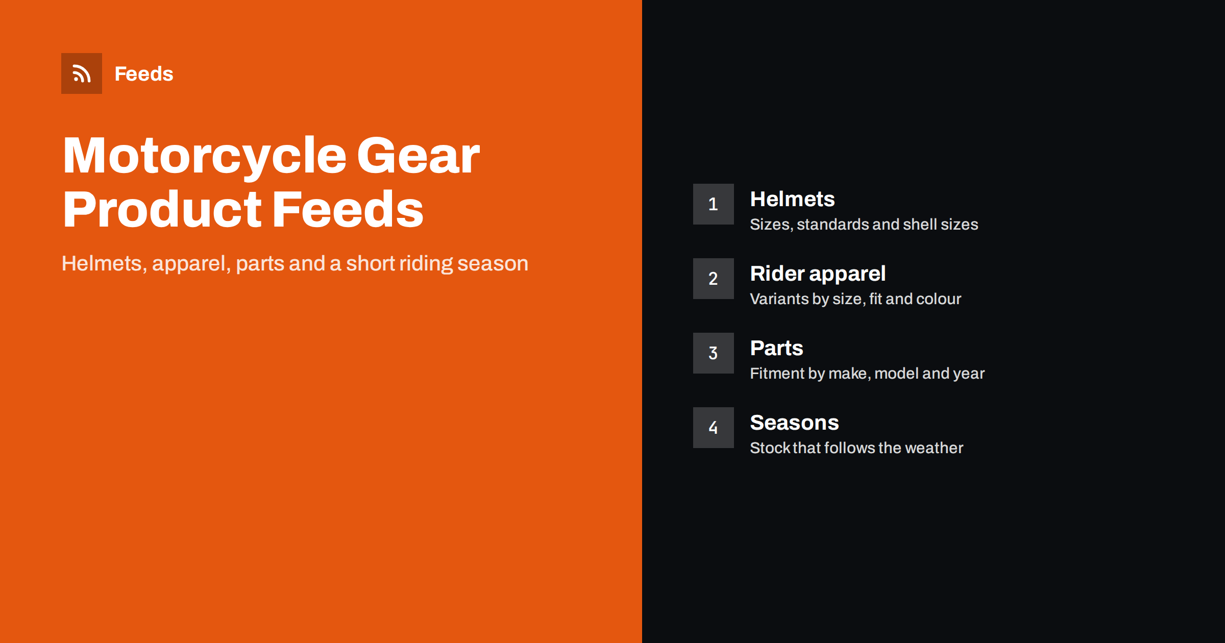 Product Feeds for Motorcycle and Powersports Gear Stores