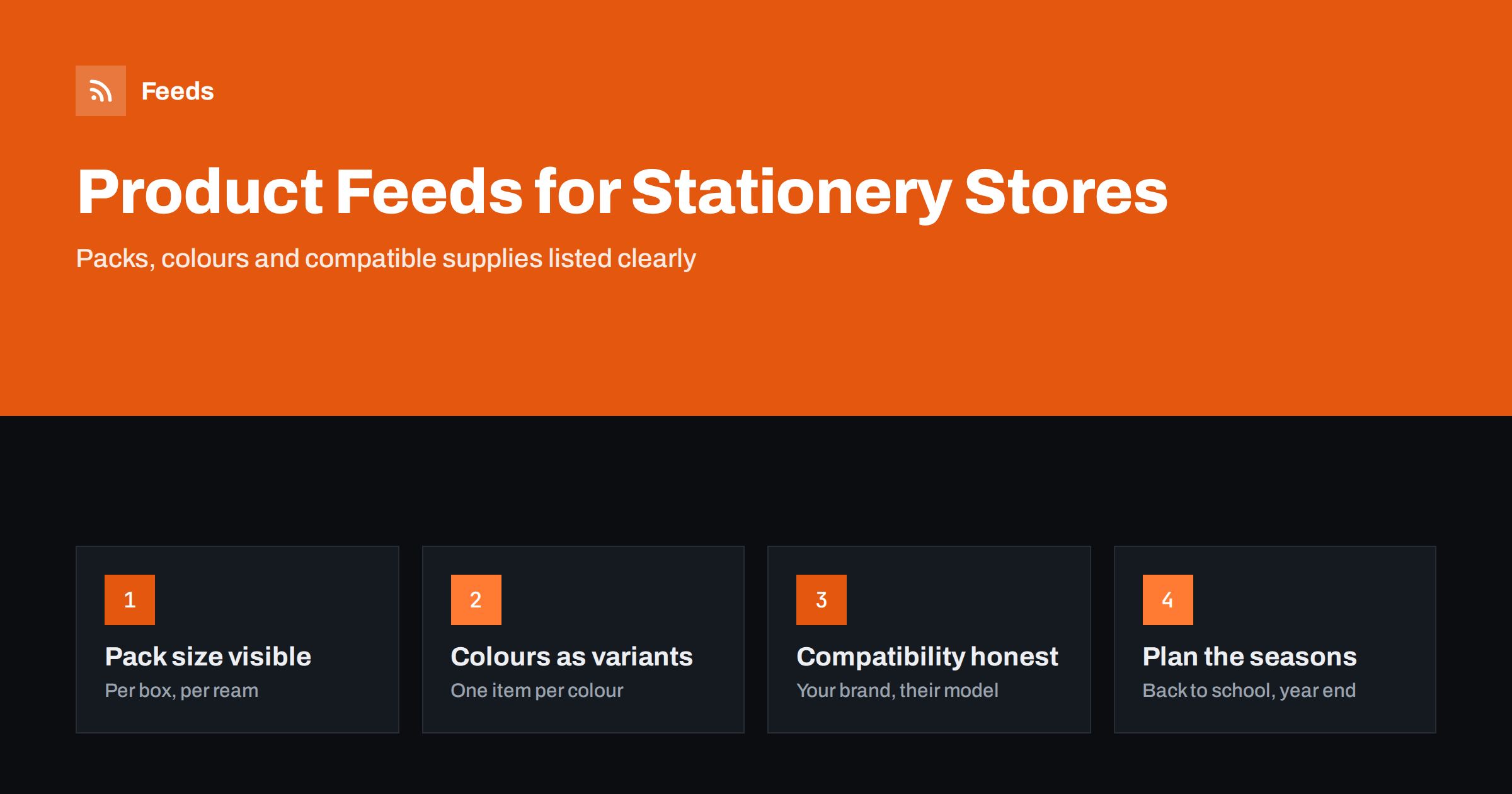 Product Feeds for Stationery and Office Supply Stores