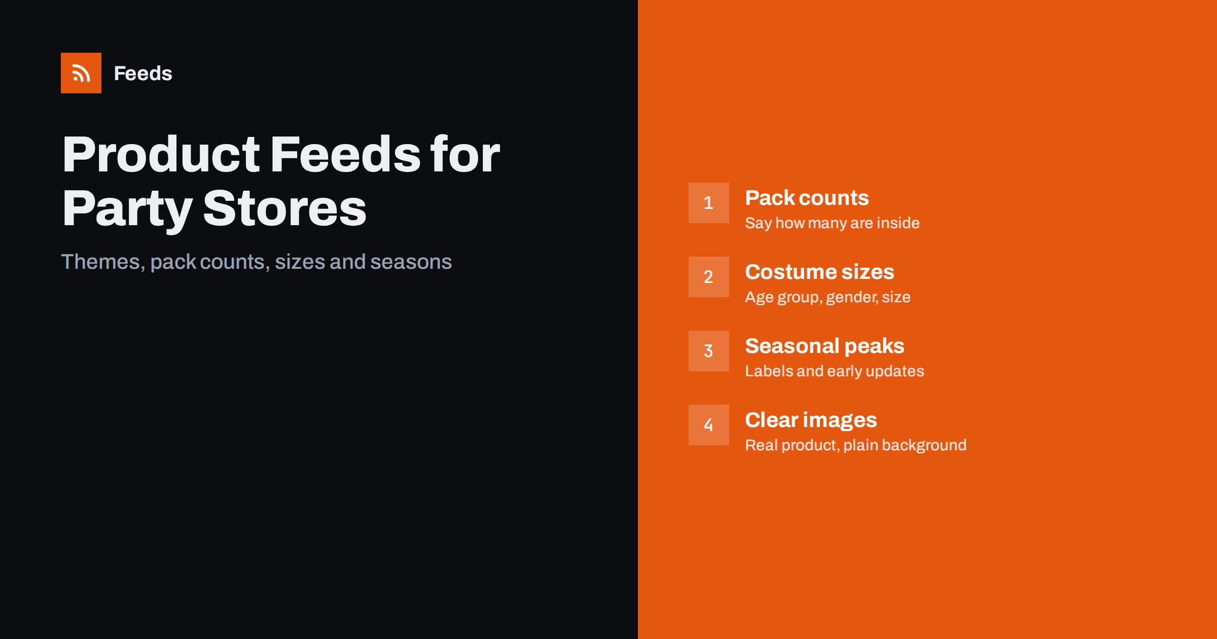Product Feeds for Party Supply and Costume Stores: A Guide