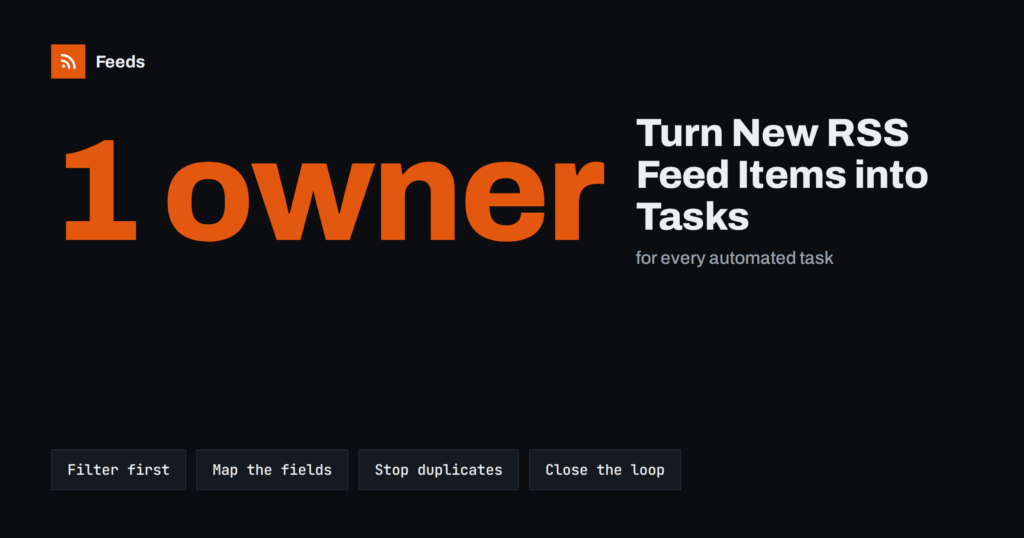 How to Turn New RSS Feed Items into Tasks Automatically